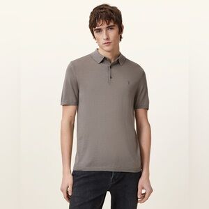 All Saints • NWT $185 Mode Merino Short sleeve Polo